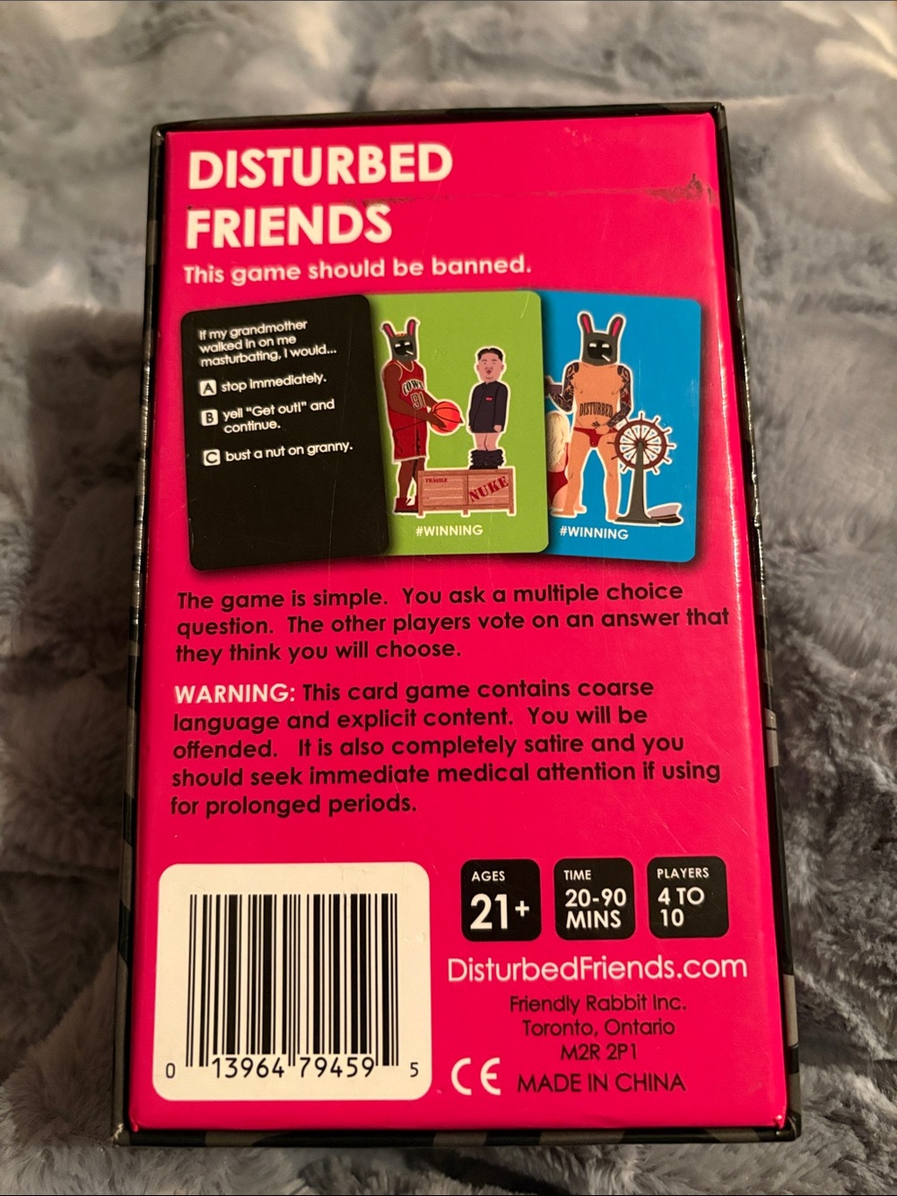 Disturbed Friends Party Card Game - Gray with Pink Accents - Picture 2 of 4